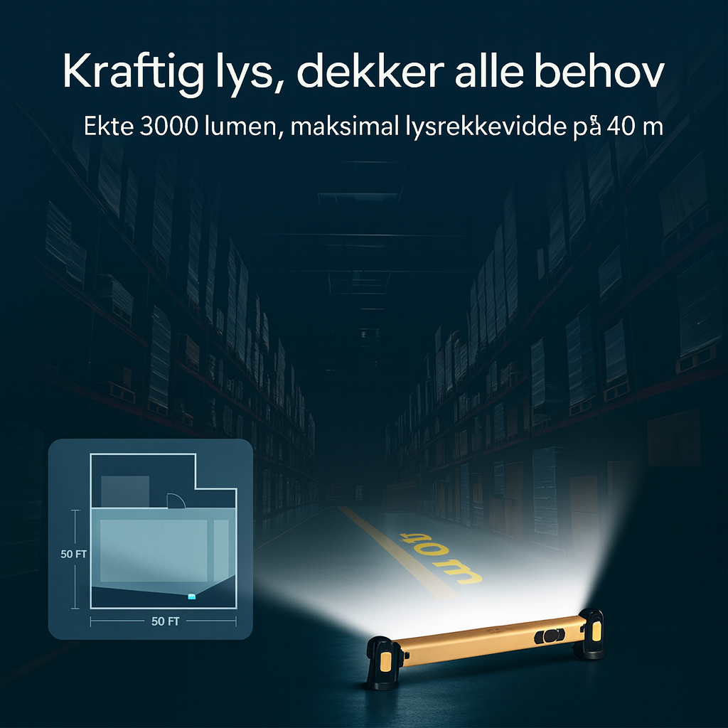 Ljusstark magnetisk uppladdningsbar arbetslampa