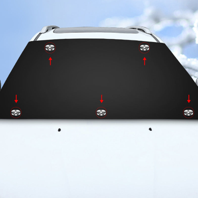 Magnetiskt vindruteskydd snö och is