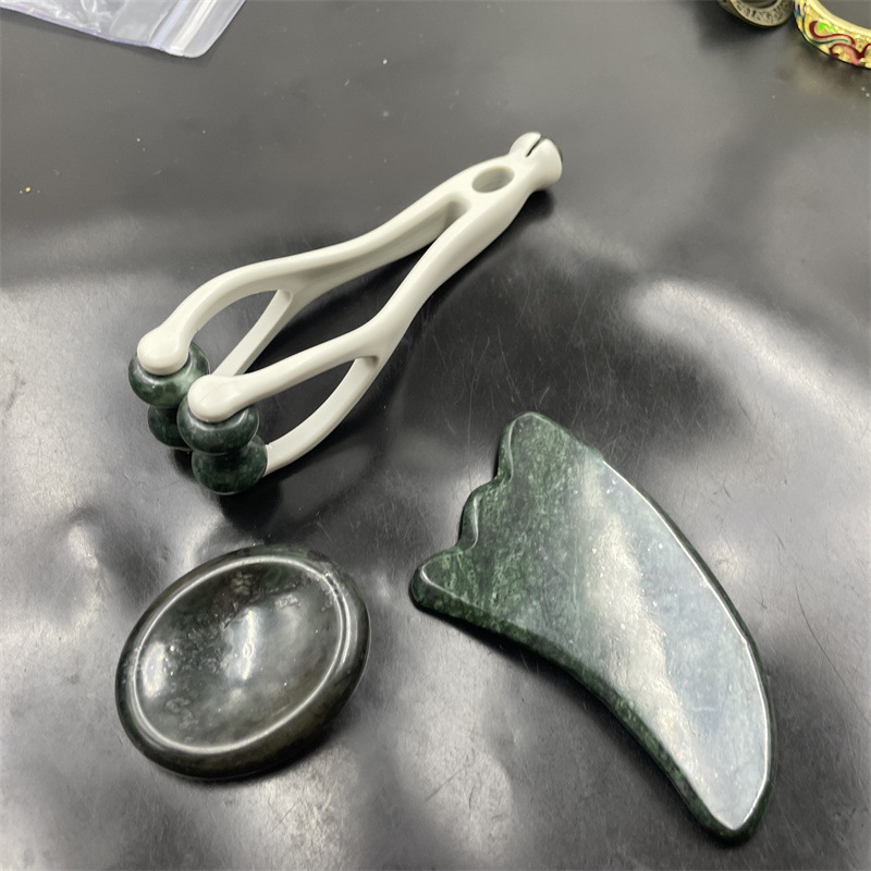 Gua Sha massageset i natursten